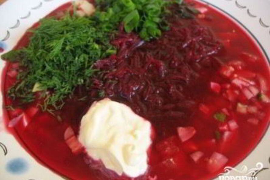 Рецепт свекольника с колбасой