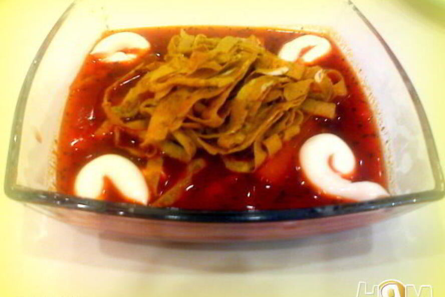 Рецепт свекольника с яичной путанкой