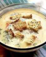 Французский сырный суп с курицей