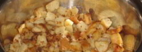 сливочно-сырный суп с чесночными сухариками. Шаг 5