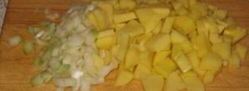 сливочно-сырный суп с чесночными сухариками. Шаг 6