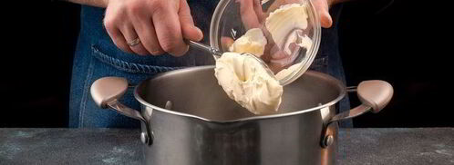 сырный крем-суп с крабовым мясом. Шаг 4