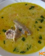 Сырный суп из плавленого сыра с курицей