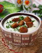 Сырный суп-пюре с картофелем