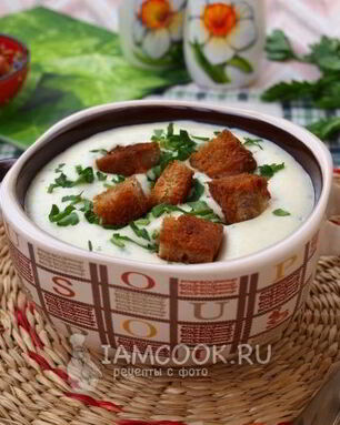 Сырный суп-пюре с картофелем