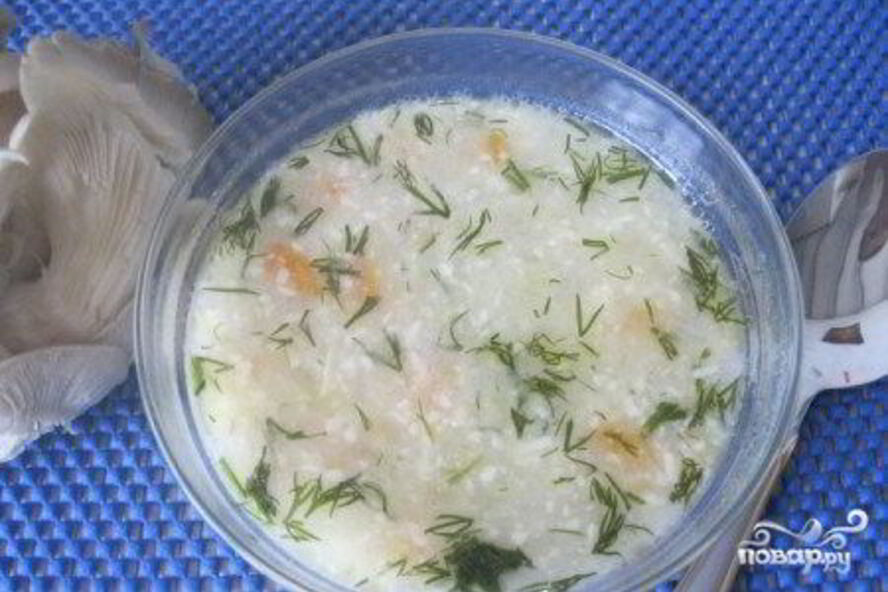 Рецепт сырного супа с грибами