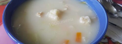 сырный суп с капустой курицей и плавленным сыром. Шаг 14