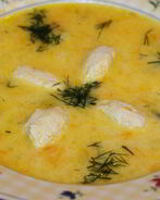 Сырный суп с кнелями