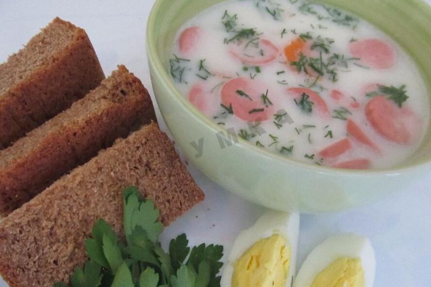 Рецепт сырного супа с колбасой и плавленным сыром