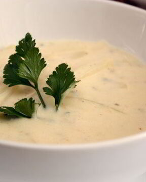 Сырный суп с кольраби