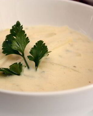 Сырный суп с кольраби