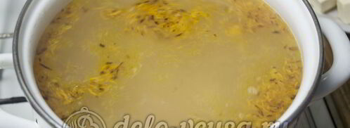 сырный суп с куриным филе. Шаг 9