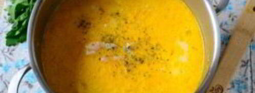 сырный суп с лососем и рисом. Шаг 6