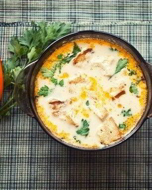 Сырный суп с овощами