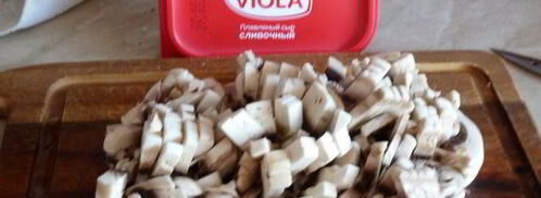 сырный супчик с грибами и гренками. Шаг 4