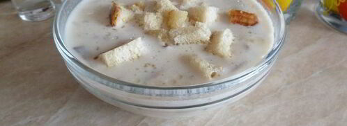 сырный супчик с грибами и гренками. Шаг 5