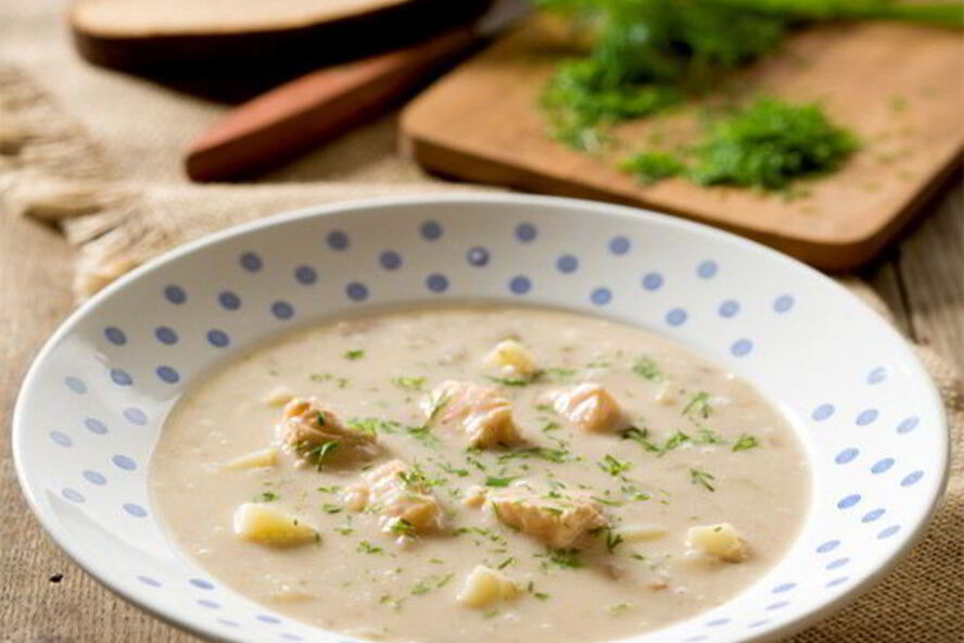 Рецепт карельской ухи из лосося