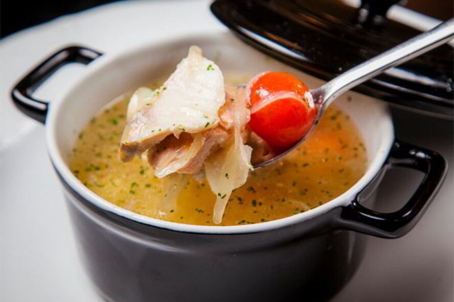 Рецепт ухи из благородных рыб с печенью налима