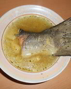 Уха из семги с пшеном