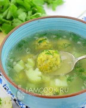 Вегетарианский суп с фрикадельками из нута и моркови