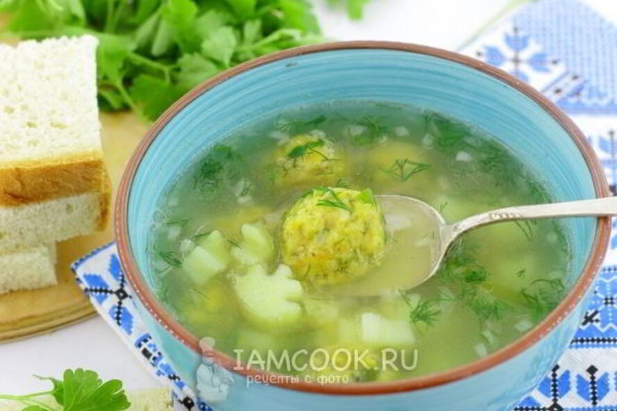 Рецепт вегетарианского супа с фрикадельками из нута и моркови