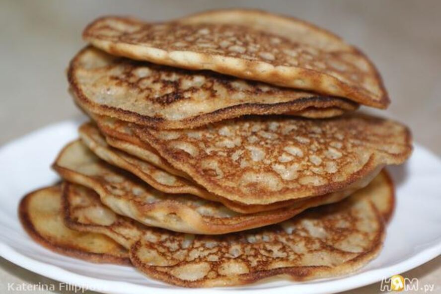 Рецепт банановых блинчиков из рисовой муки