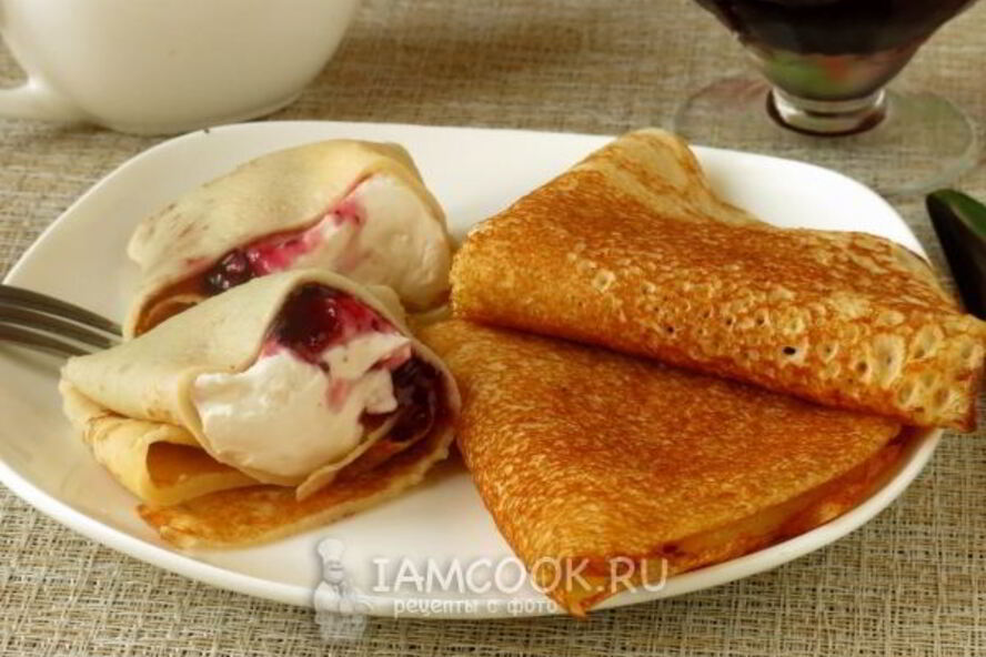 Рецепт блинчиков из творожного теста