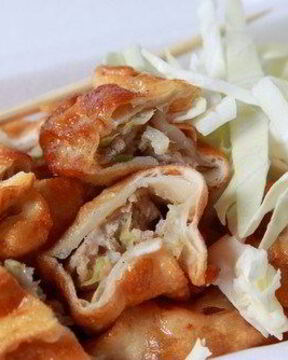 Блинчики с куриной печенью и грибами