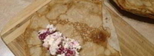 блинчики с творогом и замороженной клубникой. Шаг 9