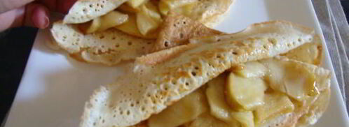 блины с карамельными яблоками. Шаг 6