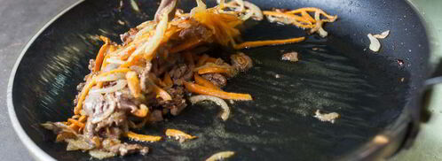 блины с куриной печенью и морковью. Шаг 9