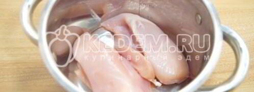 блины с курицей и морковью по-корейски. Шаг 7