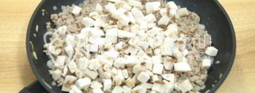 блины с мясом и грибами. Шаг 11