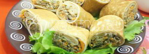 блины с печенью закусочные. Шаг 13