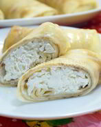 Блины с творогом и сгущенкой