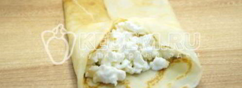 блины с творогом и сгущенкой. Шаг 10