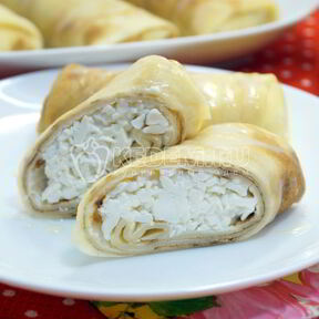 Блины с творогом