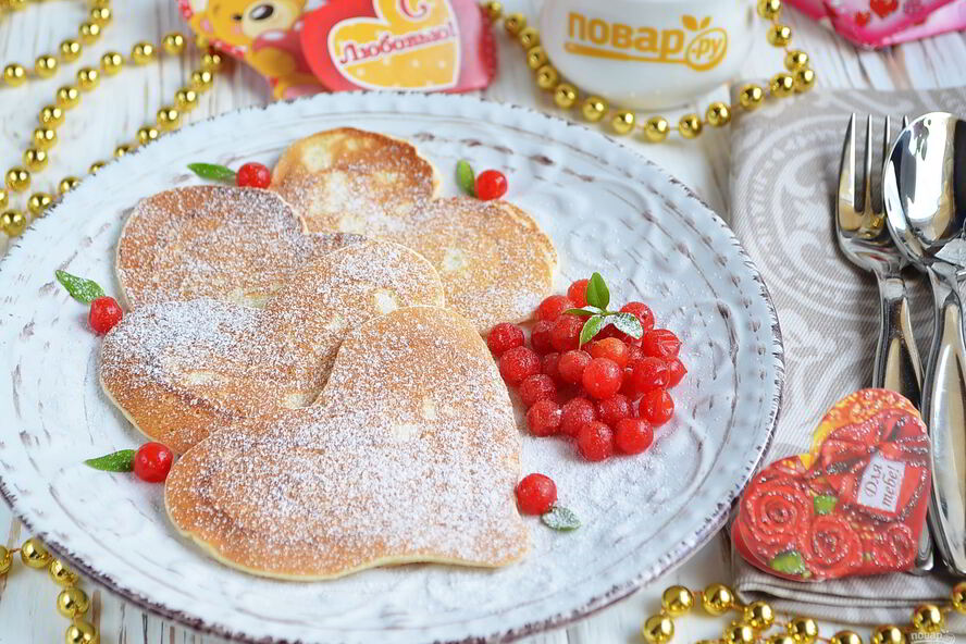 Рецепт блинов-сердечек