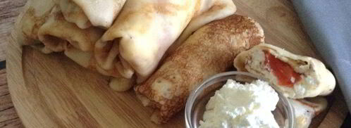 блины со сливочным сыром и семгой. Шаг 8