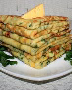 Сырные блинчики с петрушкой