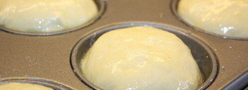 булочки-маффины с сырно-рыбной начинкой. Шаг 6