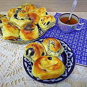 Булочки с изюмом