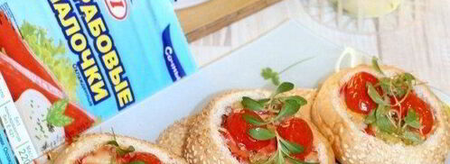 хрустящие булочки с яйцом и крабовыми палочками. Шаг 10