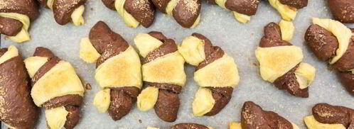 круассаны из слоеного и дрожжевого теста. Шаг 24