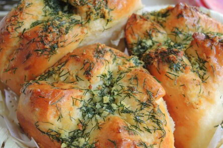 Рецепт пампушек чесночно-укропные