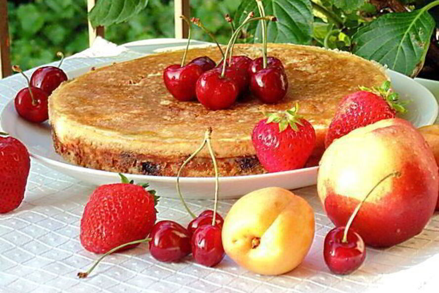 Рецепт творожной ватрушки с черникой