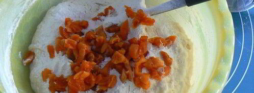 творожные витые булочки с курагой. Шаг 3