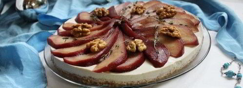 чизкейк с голубым сыром и пьяной грушей. Шаг 11