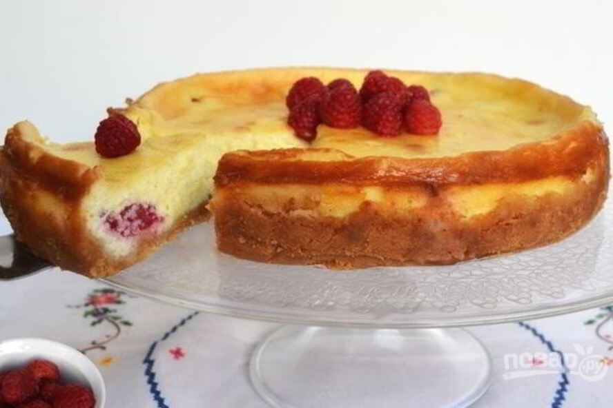 Рецепт чизкейка с малиной