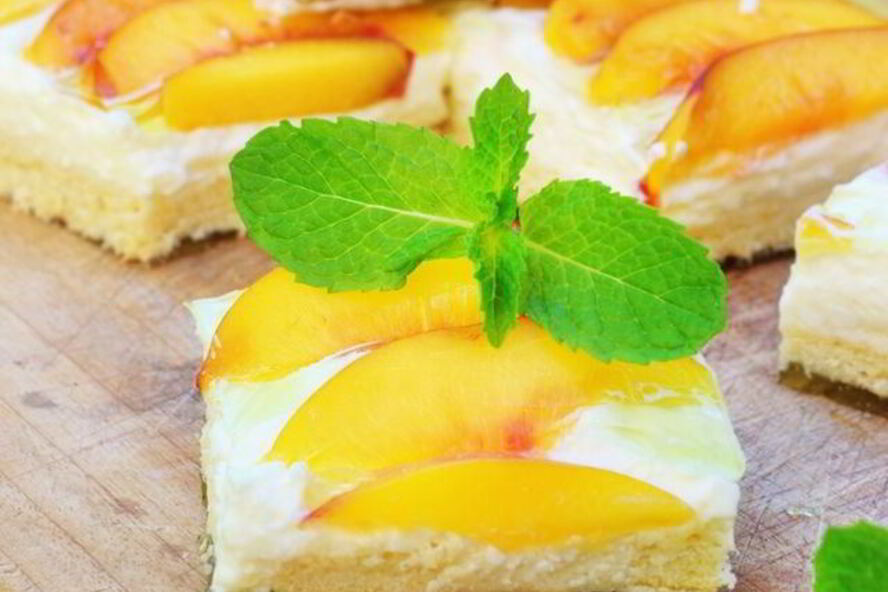 Рецепт чизкейка с персиками